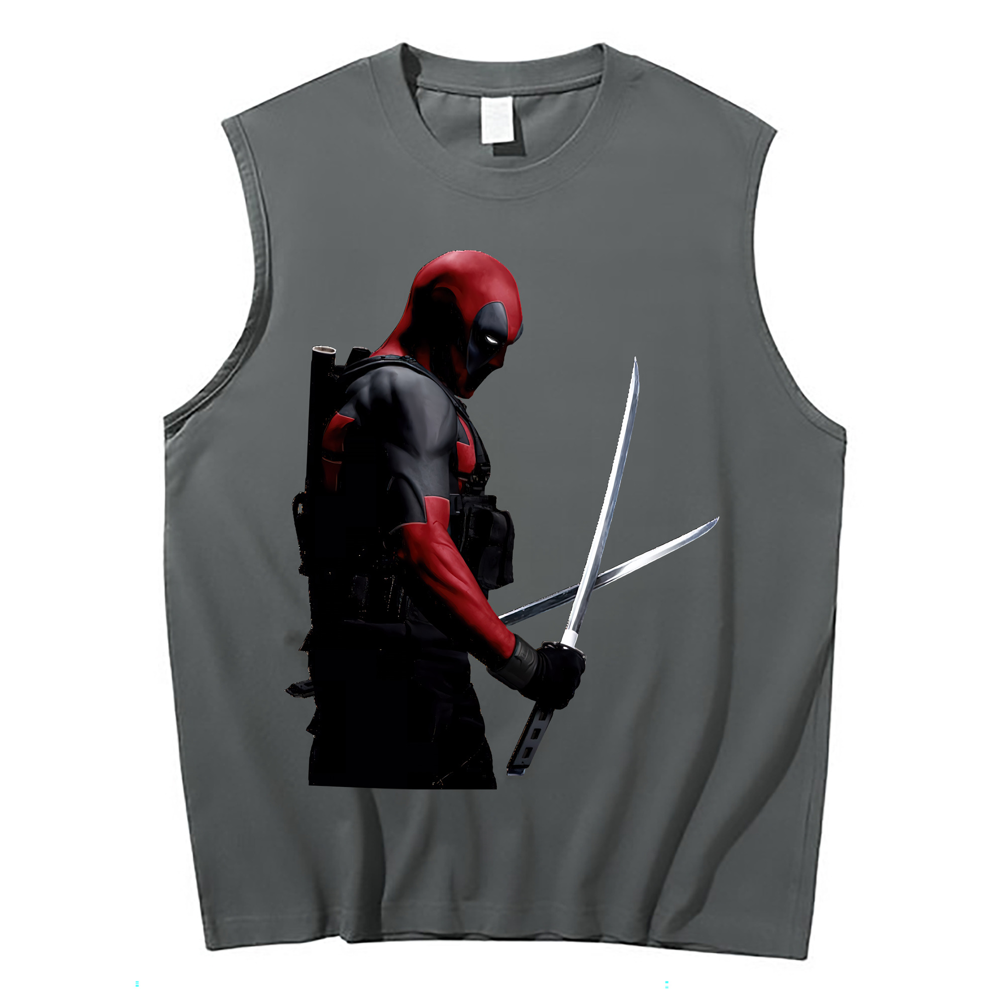 （画像用） Deadpool デッドプール コットン100％タンクトップ（フロントプリント）